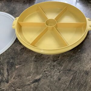 Vintage Tupperware Snack Server with Lid